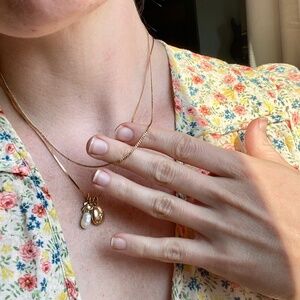 14kt dainty curb chain